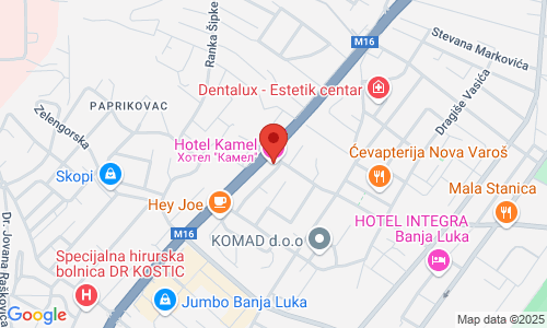 HOTEL KAMEL, 41 Slobodana Jovanovica st., Banja Luka
